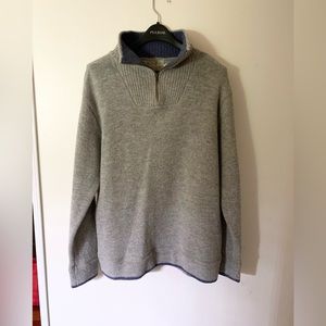 Aran Navigators Half Zip Wool Sweater Size L